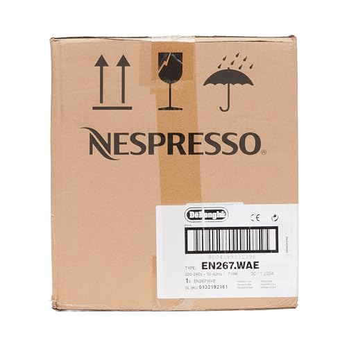 Nespresso De'Longhi Citiz EN267.WAE Kaffeekapselmaschine mit Milchaufschäumer, 1710W ,1 L , ‎37.2 x 21.8 x 27.7 cm, Creme-weiß