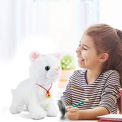Smalody Interactive Plüschtiere, Neuheit Sound Control Elektronische Katze Elektronische Haustiere Roboter Katze Geschenk für Kinder
