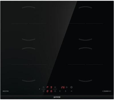 Gorenje GI6401BCE Induktions-Kochfeld / 60 cm/TouchControl/PowerBoost/Timer/ChildLock/Restwärmeanzeige/Schwarz