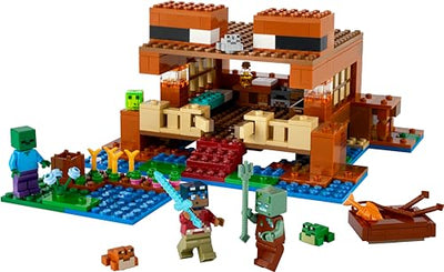 LEGO Minecraft Das Froschhaus - Spielzeug mit Boot, Tierfiguren & Zubehör - Gaming Spielset mit Ruderboot, Ofen, Kuchen und Honig - Gamer Geschenk für Jungen & Mädchen ab 8 Jahren - 21256