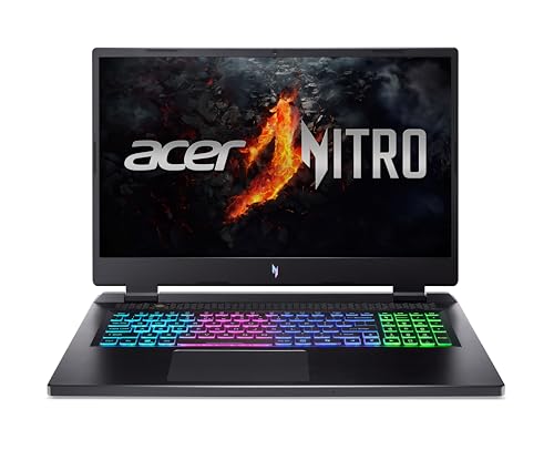 acer Nitro 17 (AN17-42-R2E6) Gaming Laptop | 17" FHD IPS 165Hz Display | AMD Ryzen 7 8845HS | 16 GB RAM | 1 TB SSD | NVIDIA GeForce RTX 4060 | Windows 11 | QWERTZ Tastatur | schwarz