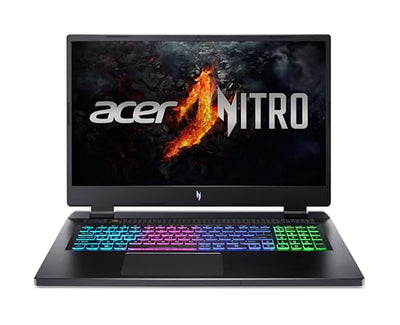 acer Nitro 17 (AN17-42-R1BF) Gaming Laptop | 17" FHD IPS 165Hz Display | AMD Ryzen 5 8645HS | 16 GB RAM | 512 GB SSD | NVIDIA GeForce RTX 4050 | Windows 11 | QWERTZ Tastatur | schwarz