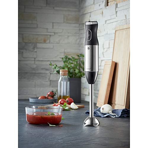 WMF Kult X Edition Stabmixer, Zauberstab 600 W, Pürierstab Edelstahl mit variabler Geschwindigkeitseinstellung, Purierstab Edelstahl matt