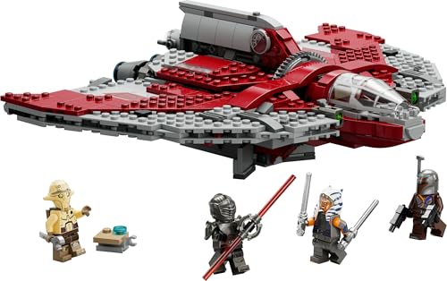 LEGO Star Wars Ahsoka Tanos T-6 Jedi Shuttle Set, baubares Raumschiff-Spielzeug mit 4 Minifiguren inkl. Sabine Wren und Marrok mit Lichtschwertern, Geschenk für Fans der Ahsoka-Serie 75362