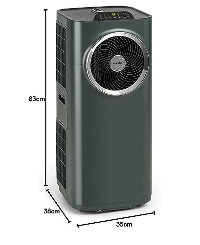 Klarstein Mobile Klimaanlage, 5-in-1 Klimagerät, Ventilator, Luftentfeuchter, Luftreiniger & Nachtmodus, App-Steuerung, Wohnung mit Abluftschlauch, Air Conditioner, 11.500 BTU, Anthrazit