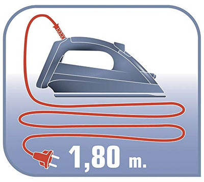 Tefal Trockenbügeleisen Easygliss, 1200W, Bügeleisen ohne Dampf, Durilium Bügelsohlen-Technologie, Thermostat, Bereitschaftsleuchte, extralanges Netzkabel, weiß/dunkelrot, FS4030