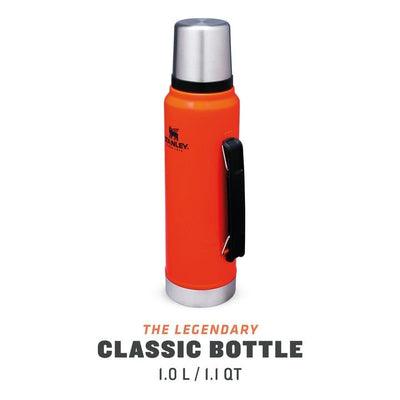 Stanley Classic Legendary Thermosflasche 1L - Thermos Hält 24 Stunden Heiß oder Kalt - Edelstahl Thermoskanne - BPA-Frei - Spülmaschinenfest - Blaze Orange