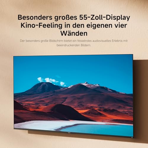 Xiaomi F, 55 Zoll (140 cm), 4K UHD, Smart TV, Fire TV, Triple Tuner DVB-C/S/S2/T/T2,HDR10, MEMC,Game Boost mode 120Hz, Sprachsteuerung mit Alexa, 2GB+32GB, Kompatibel mit Apple AirPlay