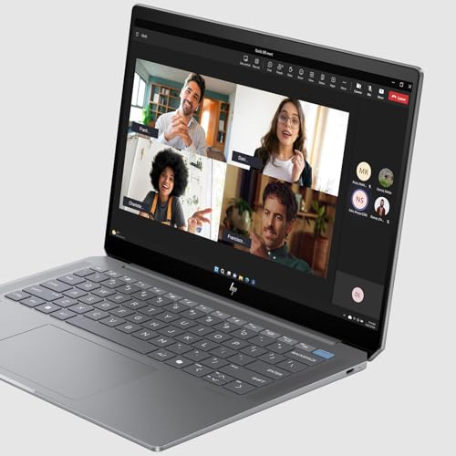 HP OmniBook Ultra Next Gen AI Laptop | AMD Ryzen AI 9 HX 375 mit dedizierte NPU für KI | 55 NPU TOPS | Copilot+ PC | 14" 2,8K IPS Touchscreen 400 Nits | 32 GB RAM | 1TB SSD | QWERTZ | Win11 | Silber