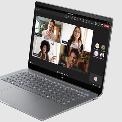 HP OmniBook Ultra Next Gen AI Laptop | AMD Ryzen AI 9 HX 375 mit dedizierte NPU für KI | 55 NPU TOPS | Copilot+ PC | 14" 2,8K IPS Touchscreen 400 Nits | 32 GB RAM | 1TB SSD | QWERTZ | Win11 | Silber