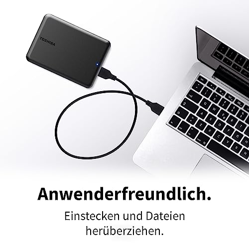 Toshiba Canvio Partner 4TB Portable 2.5'' Externe Festplatte, USB 3.2, Mac & Windows kompatibel. Xbox, PS4, PS5