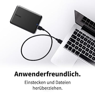 Toshiba Canvio Partner 4TB Portable 2.5'' Externe Festplatte, USB 3.2, Mac & Windows kompatibel. Xbox, PS4, PS5