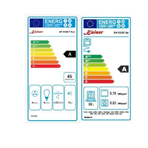 Kaiser Set - Backofen EH 6326 SP, Gaskochfeld KCG 6380, Dunstabzugshaube AT 6438 F ECO