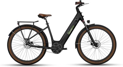 SachsenRAD E-SUV CityBike C5 Centro Riemen mit Diebstahlsicherung, ATB All Terrain E-Bikes Mittelmotor mit tiefem Einstieg,Alarmanlage, Elektrofahrrad Farbe Display Damen Herren Pedelec