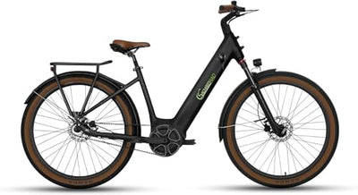 SachsenRAD E-SUV CityBike C5 Centro Riemen mit Diebstahlsicherung, ATB All Terrain E-Bikes Mittelmotor mit tiefem Einstieg,Alarmanlage, Elektrofahrrad Farbe Display Damen Herren Pedelec