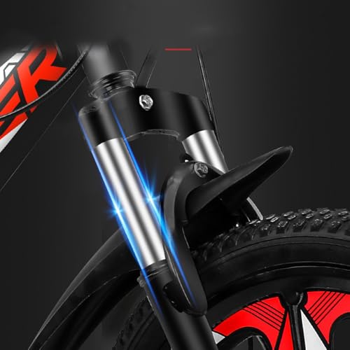 Mountainbike 22 Zoll 6 Gang Doppelscheibenbremsen Stoßdämpfung Fahrrad Herren und Damen Outdoor-Sport Offroad A,22 inches