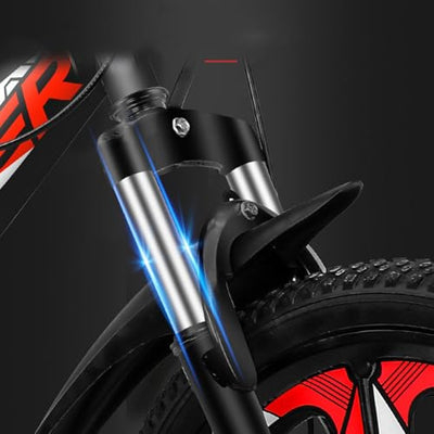 Mountainbike 22 Zoll 6 Gang Doppelscheibenbremsen Stoßdämpfung Fahrrad Herren und Damen Outdoor-Sport Offroad A,22 inches