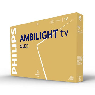 Philips Ambilight 55OLED810 4K OLED Smart TV - 55 Zoll Display mit P5 AI Perfect Picture Engine Ultra HD, Titan OS, Dolby Vision und Atmos Sound - Funktioniert mit Alexa und Google Sprachassistent