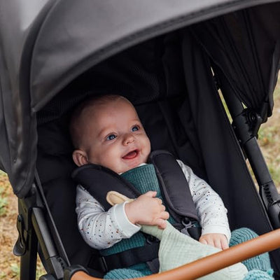 Bebeconfort Cloudy, All-Terrain-Baby Stroller, 0–4 Jahre (max. 22kg), verstellbar, schnell zusammenklappbar, 3 große Kinderwagen Luftreifen, verstellbarer Schieber, geräumiger Korb, Mineral Graphite