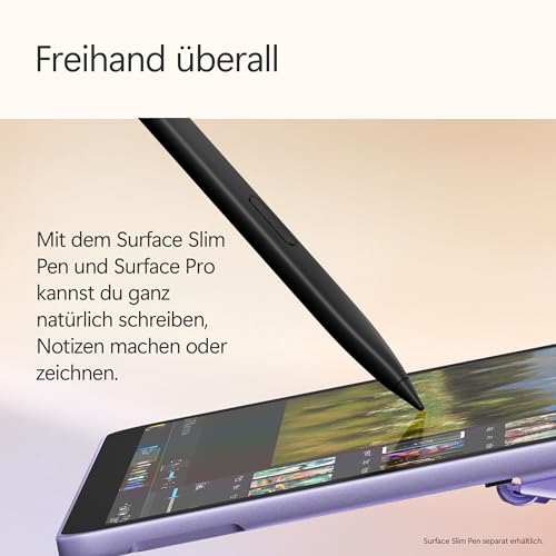 Microsoft Surface Pro | Copilot+ PC | 12” LCD Touchscreen | Snapdragon® X Plus | 16GB RAM | 512GB Speicher | Neuestes Modell | Violett