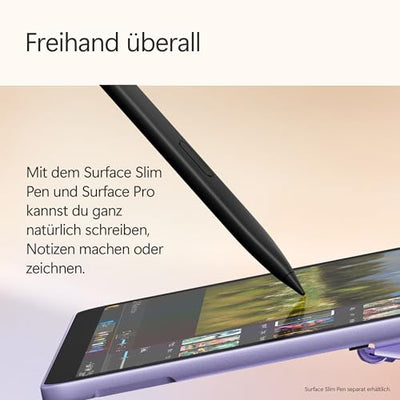 Microsoft Surface Pro | Copilot+ PC | 12” LCD Touchscreen | Snapdragon® X Plus | 16GB RAM | 512GB Speicher | Neuestes Modell | Violett