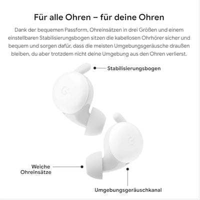 Google Pixel 10 Pro XL – Android-Smartphone ohne SIM-Lock, mit Gemini und 6,8 Zoll großem Super Actua-Display – Obsidian, 256GB + Pixel Buds A-Series – Kabellose Kopfhörer, Clearly White