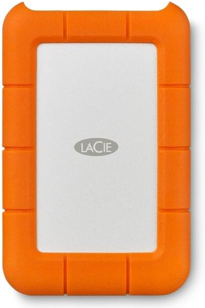LaCie Rugged 2TB tragbare externe Festplatte, 2.5 Zoll, PC & Mac, inkl. USB-C w/o USB-A Kabel, inkl. 2 Jahre Rescue Service, Modellnr.: STFR2000800