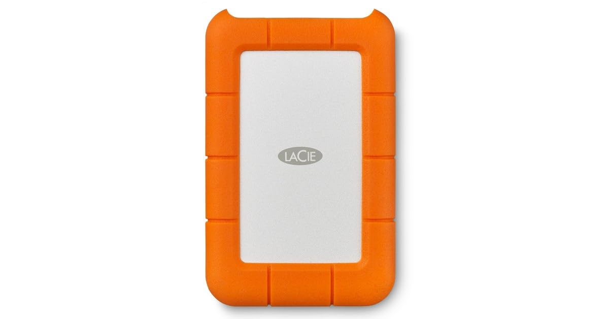 LaCie Rugged 2TB tragbare externe Festplatte, 2.5 Zoll, PC & Mac, inkl. USB-C w/o USB-A Kabel, inkl. 2 Jahre Rescue Service, Modellnr.: STFR2000800