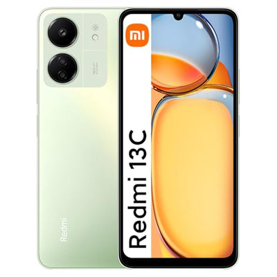 Xiaomi Redmi 13C NFC Smartphone 4 GB RAM 128 GB ROM 6,74 Zoll Bildschirm 90 Hz 50 MP Dreifachkamera 5000 mAh Akkuladung Prozessor Pide Otto Core Dual-SIM MIUI Karte 14 Zoll Grün (ohne Ladegerät)