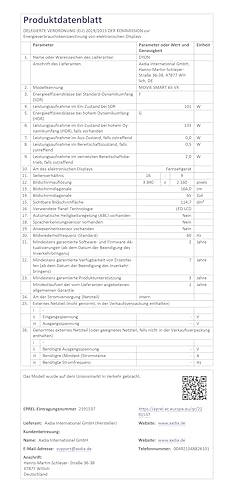 DYON Movie Smart 65 VX - 65 Zoll (164 cm) 4K UHD Smart TV mit Triple Tuner (DVB-C/-S2/-T2), App Store, Prime Video, Netflix, YouTube, DAZN, Disney+, waipu.tv, Hotelmodus