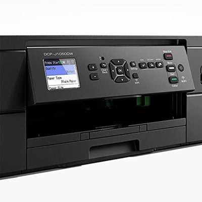 BROTHER DCP-J1050DW Kabelloser Farbtintenstrahldrucker, 7,6 cm 1 (Drucken/Kopieren/Scannen), WLAN/USB 2.0/NFC, Fotos, Tinte im Lieferumfang enthalten, UK-Stecker