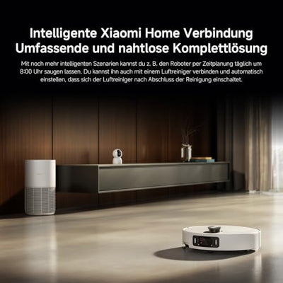 XIAOMI Robot Vacuum 5 Pro Saugroboter mit Wischfunktion, 20.000Pa, Ausfahrbarer Mopp & Seitenbürste, Selbstreinigende All-in-One Basisstation, KI-Navigation, App & Sprachsteuerung