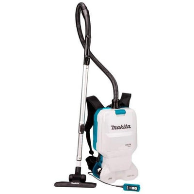 Makita DVC660Z, Rucksackstaubsauger 2x18 V (ohne Akku, ohne Ladegerät), Türkis, 6 liters