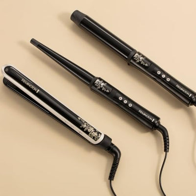 Remington Glätteisen [Testsieger] Pearl (hochwertige Keramikbeschichtung mit echten Perlen für eine gleichmäßige Wärmeverteilung) LCD-Display, 150-235°C, inkl. Aufbewahrungstasche, Haarglätter S9501