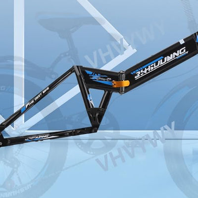 Wmmner Mountain Bikes Citybike aus Karbonstahl, 45,7 cm / 50,8 cm / 55,9 cm / 22 / 24 Zoll, Klapprad, Gangschaltung, mit Doppelscheibenbremse für Erwachsene, Kinder, Jugendliche, Schwarz und Rot