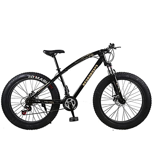 Wmmner Mountainbike 26 Zoll, Fat Tire Bike, Mountainbike Trail Bike mit voller Geschwindigkeit 30/27/24/21/7, Doppelscheibenbremse, High-Carbsu Stahlrahmen, Federung vorne, Urban