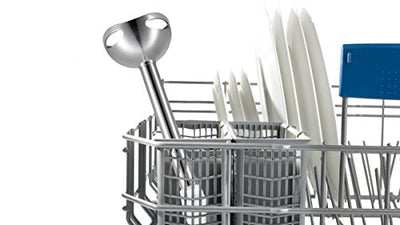 Bosch Stabmixer ErgoMixx MSM66120, Edelstahl-Mixfuß, Mix- und Messbecher, 4-Klingen-Messer, ergonomisches Design, 12 Stufen plus Turbo, 600 W, weiß/grau