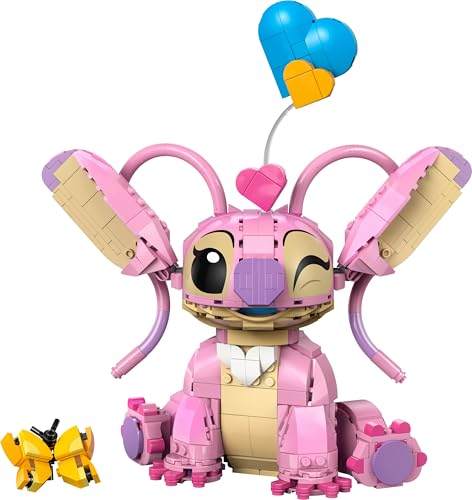 LEGO | Disney Angel - Lilo & Stitch Spielzeug - Spielset zum Bauen mit 3 Herzballons & 1 Schmetterling – Kreative Deko - Geschenk für Mädchen, Jungen ab 9 Jahre und Erwachsene Fans – 43257