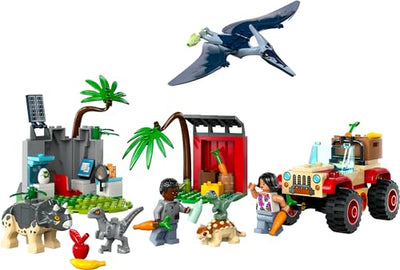 LEGO Jurassic World Rettungszentrum für Baby-Dinos, Set mit kleinen Dinosaurier-Figuren, darunter Triceratops, Ankylosaurus und Velociraptor, Geschenk zum Bauen für Jungs und Mädchen ab 4 Jahren 76963