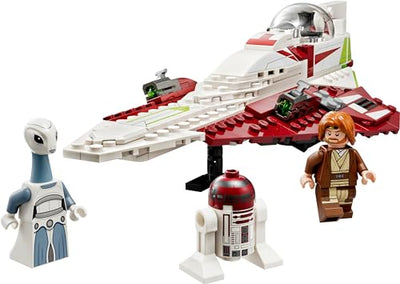 LEGO Star Wars Obi-Wan Kenobis Jedi Starfighter, Spielzeug zum Bauen mit Taun We, Droidenfigur und Lichtschwert, Angriff der Klonkrieger Set 75333