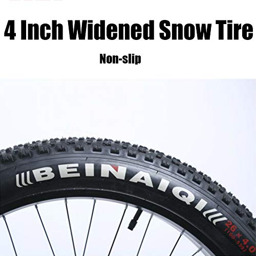 Wmmner Hardtail Mountain Bike 26 Zoll mit mechanischen Scheibenbremsen für Männer und Frauen, Fat Tire Adults Mountain Fahrrad, High Carbon Steel & Adjustable Seat & Front Federung, Silber, 27 Speed