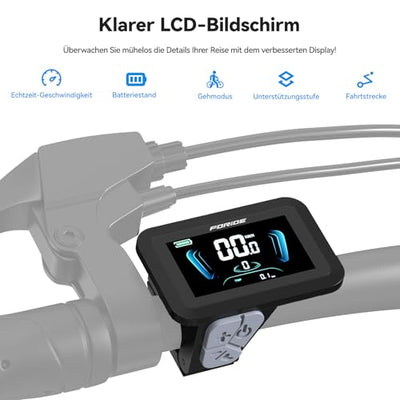 Foride Roamer 1 27,5" E-Bike für Erwachsene, 7 Gang Elektrofahrrad mit Austauschbarem 36V 13Ah Akku, 250W Motor, 25 km/h und 100km Reichweite E-Bike Damen Herren für Städtische Pendler