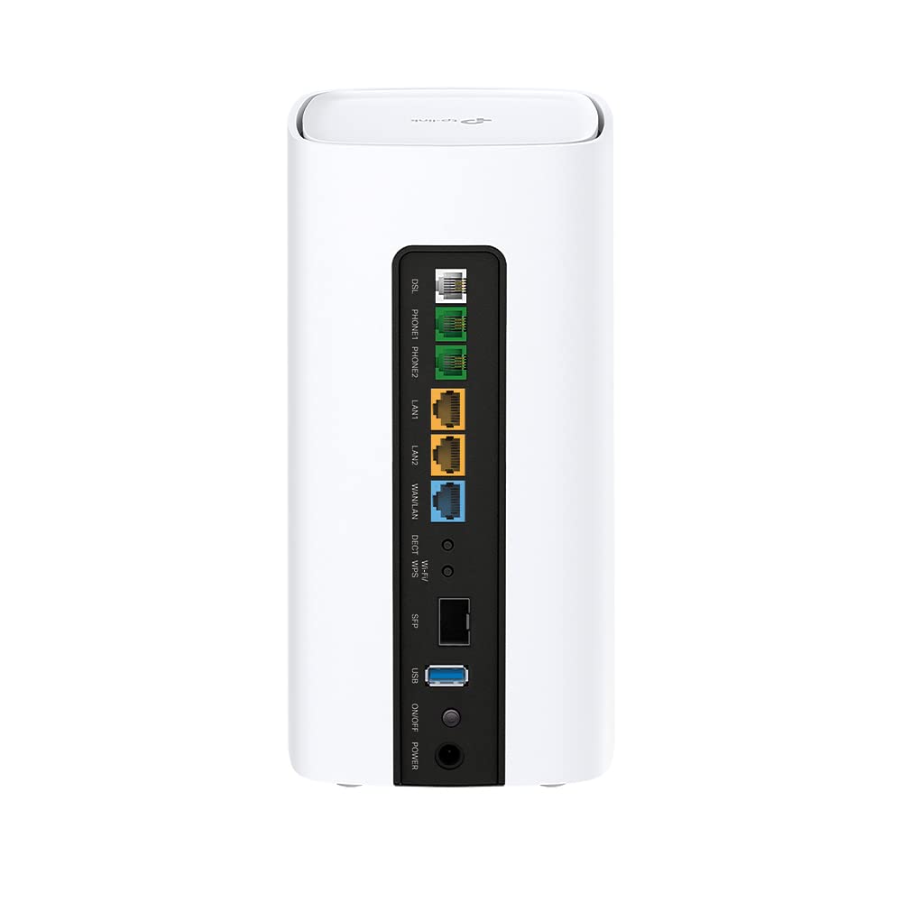TP-Link VX800v Wi-Fi 6 VDSL Modem Router, VDSL2 35b 350 Mbit/s, G.fast, 2.5G WAN + USB 3.0 + SFP, AX6000 WLAN, bis zu 6 DECT-Mobilteile, unterstützt Telekom, O2, 1&1, nicht Vodafone MIC, Deutschland