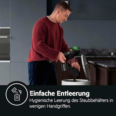 AEG CLEAN 6000 ÖKO AL61C2ÖKO Staubsauger beutellos / ETM Testsieger (SEHR GUT) / 60 % Recyclingmaterial / 550 W / Zusatzdüsen / Softräder / 74 dB(A) / 12m Aktionsradius / 1,6L Staubbehälter / Schwarz