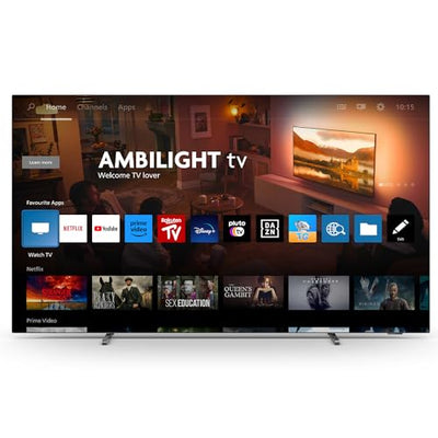 Philips Ambilight 55OLED759 4K OLED Smart TV - 55-Zoll Display mit P5 AI Perfect Picture Ultra HD, Titan OS, Dolby Vision und Dolby Atmos, Funktioniert mit Alexa und Google Sprachassistent