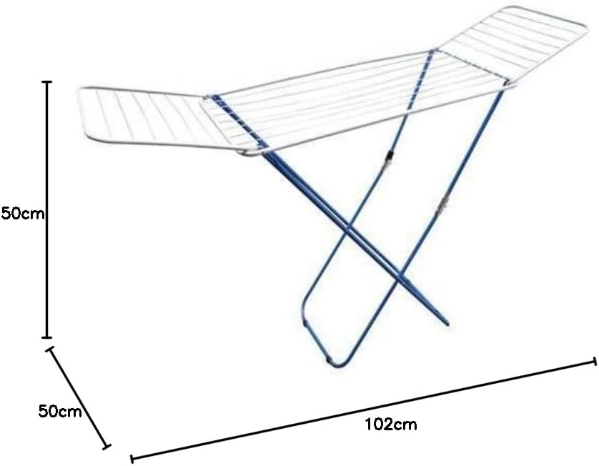 rg-vertrieb Wäscheständer Flügelwäschetrockner blau Wäschetrockner Wäsche Trocknen 18m Länge 184cm x 50cm x 102cm