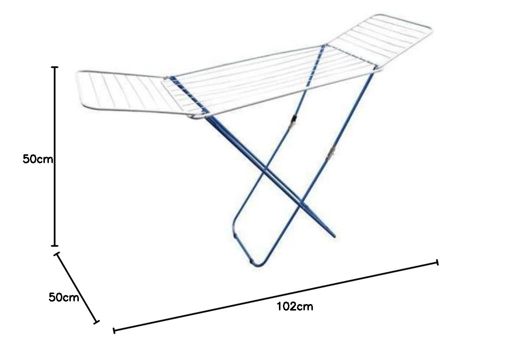 rg-vertrieb Wäscheständer Flügelwäschetrockner blau Wäschetrockner Wäsche Trocknen 18m Länge 184cm x 50cm x 102cm