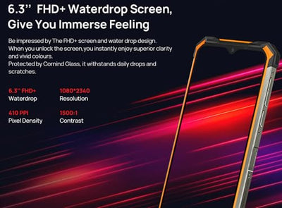 DOOGEE S8P 10000mAh Akku Outdoor Smartphone Ohne Vertrag, Octa-Core 6GB+128GB Android 10, 21MP Quad-Kamera, 6,3-Zoll-FHD + Corning Gorilla-Glas, Drahtlose Rückladung, IP68 Robustes Handy GRÜN