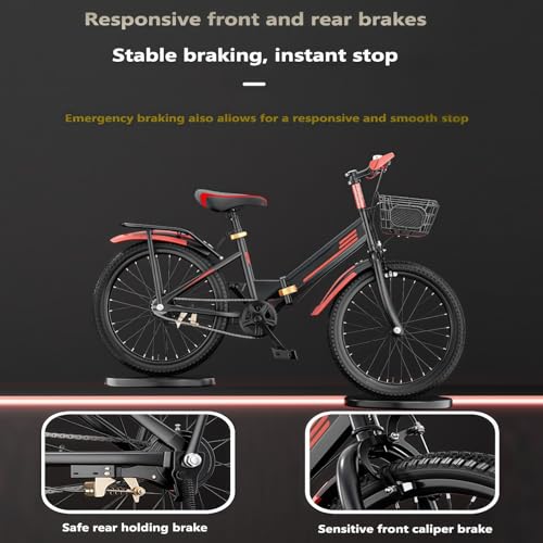 Zusammenklappbare Mountainbikes Für Ältere Kinder, Neue 20-Zoll-Fahrräder Für Jungen Und Mädchen, Fahrrad Mit Rahmen Aus Kohlenstoffstahl, Verstellbarer Lenker Und Sitzhöhe Sky Blue,22"