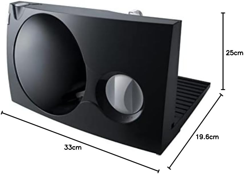 Emerio Allesschneider "Made in EU", Edelstahl Messereinheit in Deutschland produziert, einstellbar 0-17mm, BPA frei, platzsparend klappbar, mit Sicherheitsschalter, Eco 100 Watt, MS-125000.1, Schwarz
